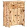 vidaXL Sideboard Rough Mango Wood Solid Rough Mango Wood 23.2x13.8x29.5 in