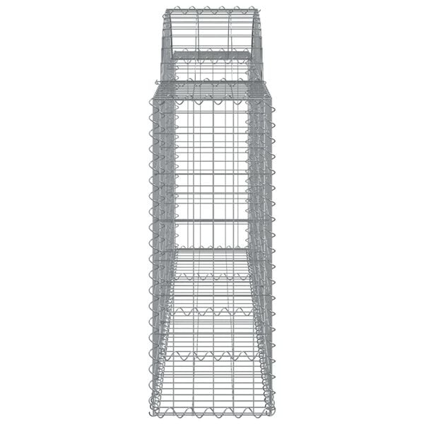 vidaXL Gabion Basket Silver Galvanized iron 78.7 in x 11.8 in x 39.4 in