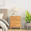vidaXL Bedside Cabinet Brown and Black Solid Mango Wood, MDF, Iron Medium