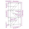 vidaXL Bookshelf Gray Sonoma Engineered wood, Steel