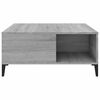 vidaXL Coffee Table Grey Sonoma Engineered Wood, Metal 31.5 in