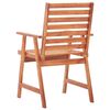vidaXL Patio Chair Set of 3 Blue, Brown Solid Acacia wood, 100% Polyester