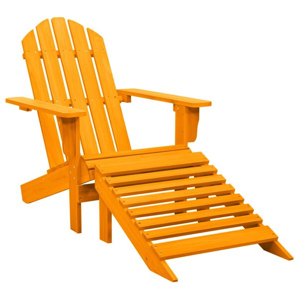 vidaXL Garden Chair Orange Solid fir wood Standard Detachable