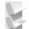vidaXL Wall Bookshelf White Engineered wood 4-Tier Wall Bookshelf