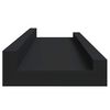 vidaXL Frame Ledge Shelf Set of 2 Black MDF 15.7 x 3.5 x 1.2 in