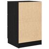 vidaXL Bedside Cabinet with Drawer Black Oak 15.75 x 25.59 x 25.59 in