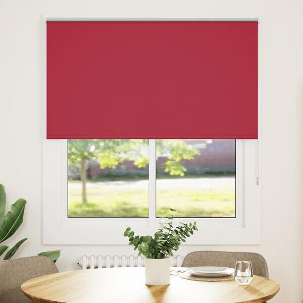 vidaXL Roller Blind Red 100% polyester, aluminum top rail 47.2 x 59.1 in