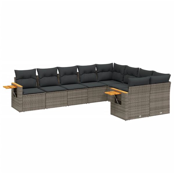 vidaXL Garden Sofa Set Grey