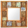 vidaXL Mirror Multicolor Solid reclaimed wood Medium Decorative Inlays