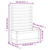 vidaXL Patio Planter with Rack White 31.1x15.6x44.9" Solid Wood Pine
