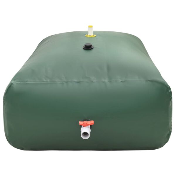 vidaXL Water Tank Green PVC 554 Gal Foldable Water Tank Rectangular