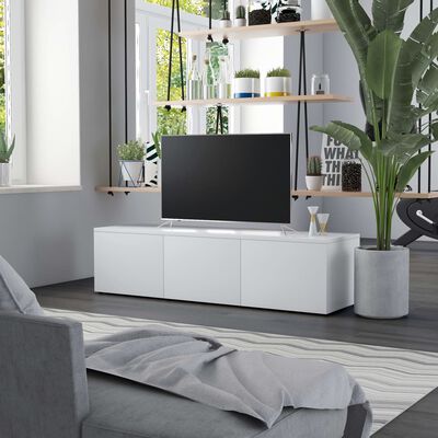 vidaXL TV Cabinet White 47.2"x13.4"x11.8" Engineered Wood