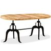 vidaXL Dining Table Natural Mango Wood Solid Mango Wood, Steel