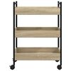 vidaXL Kitchen Trolley Sonoma Oak 19.7"x11.8"x27.6" Engineered Wood