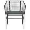 vidaXL Garden Dining Set Black and Dark Grey
