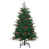 vidaXL Artificial Hinged Christmas Tree Green PVC, PE, iron 4.9 feet