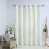 vidaXL Blackout Curtain with Metal Rings Velvet Cream 114.2x96.5"