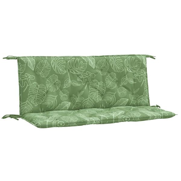vidaXL Garden Bench Cushion Set of 2 Leaf Pattern Oxford Fabric