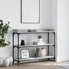 vidaXL Console Table Grey sonoma Engineered wood, metal Narrow