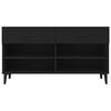 vidaXL Shoe Cabinet Black Engineered Wood Shoe Cabinet Rectangular
