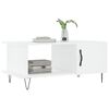 vidaXL Coffee Table White Engineered wood, Iron 35.4 x 19.7 x 15.7 in