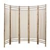 vidaXL Folding 5-Panel Room Divider Bamboo and Canvas 78.7"