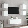 vidaXL TV Wall Cabinet White Engineered wood Compact TV Wall Cabinet