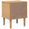 vidaXL Bedside Cabinet Brown Solid pine wood Small Bedside Cabinet