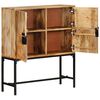vidaXL Highboard Rough mango wood, black