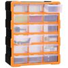 vidaXL Multi-drawer Organizer with 18 Middle Drawers 15"x6.3"x18.5"