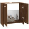 vidaXL Bathroom Cabinet Brown Oak Engineered Wood Medium