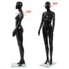 vidaXL Full Body Female Mannequin with Glass Base Glossy Black 68.9"