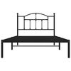 vidaXL Bed Frame Black Steel Twin Rectangular Modern Durable