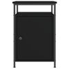 vidaXL Bedside Cabinet Black Engineered wood, Iron Adjustable Feet