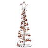 vidaXL LED Christmas Tree Black, Warm White Metal, Plastic 59.1 in tall