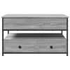 vidaXL Coffee Table Gray Sonoma 33.5"x19.7"x19.7" Engineered Wood and Metal