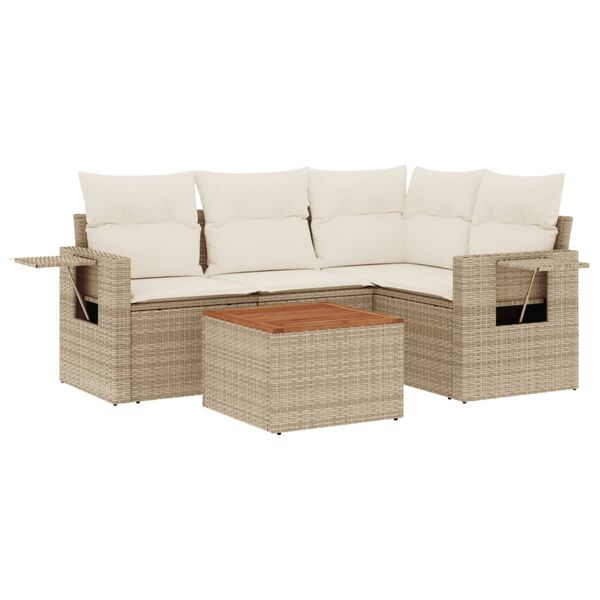 vidaXL Garden Sofa Set Beige