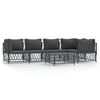 vidaXL Garden Lounge Set Anthracite Woven fabric 6 Piece Set Modular