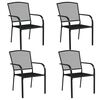 vidaXL Garden Dining Set Anthracite Steel (e-coated and powder-coated)