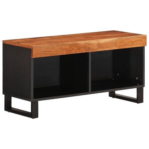 vidaXL TV Cabinet Natural Wood Solid Acacia Wood Medium TV Cabinet