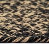 vidaXL Area Rug Black and Natural Jute and Cotton 47.2 in Durable