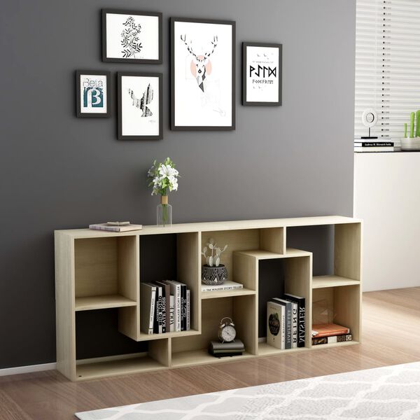 vidaXL Book Cabinet Sonoma oak Engineered wood Medium Book Cabinet