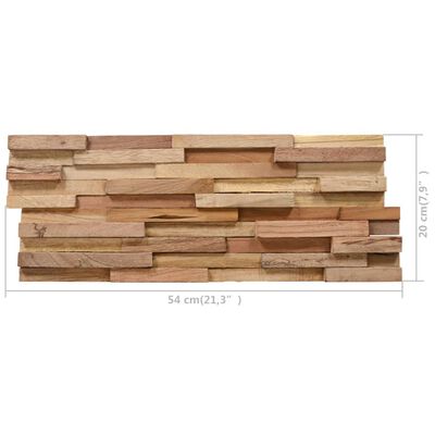 vidaXL 3D Wall Cladding Panels 10 pcs 11.6 ft² Solid Teak Wood