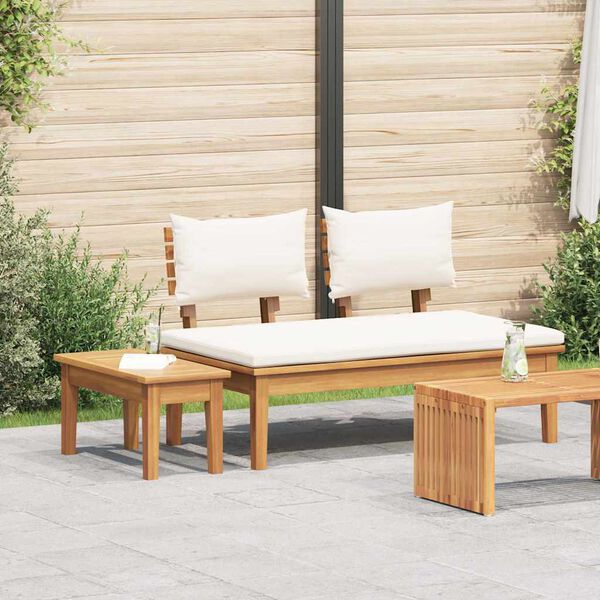 vidaXL Garden Bench 2 pcs Brown Solid Teak wood