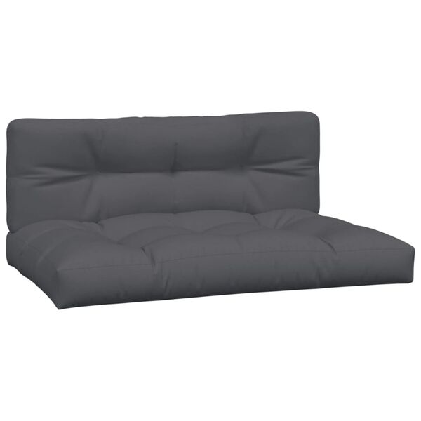 vidaXL Pallet Middle Sofa Anthracite Solid Acacia wood Medium Modular