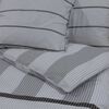 vidaXL Duvet Cover Set Set of 2 Grey 100% Cotton 94.5 x 86.6 in
