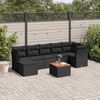 vidaXL Garden Sofa Set Black and Brown