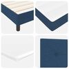 vidaXL Box Spring Bed with Mattress Blue 78.7“ x 78.7” fabric