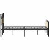 vidaXL Bed Frame Sonoma Oak Engineered wood and steel Double Bed Frame