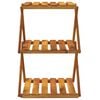 vidaXL Folding Shelf Brown Solid acacia wood Medium Foldable